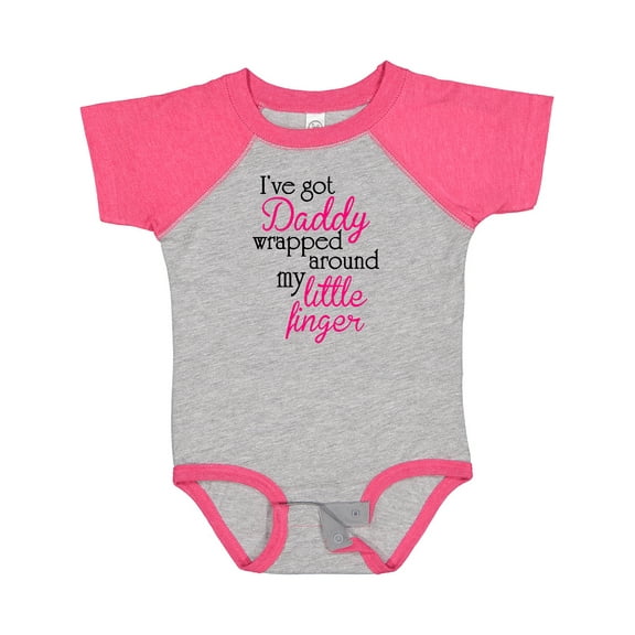 Inktastic I've Got Daddy Wrapped Around My Little Finger Girls Baby Bodysuit