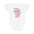 thumbnail image 1 of Inktastic I've Got Daddy Wrapped Around My Little Finger Girls Baby Bodysuit, 1 of 5