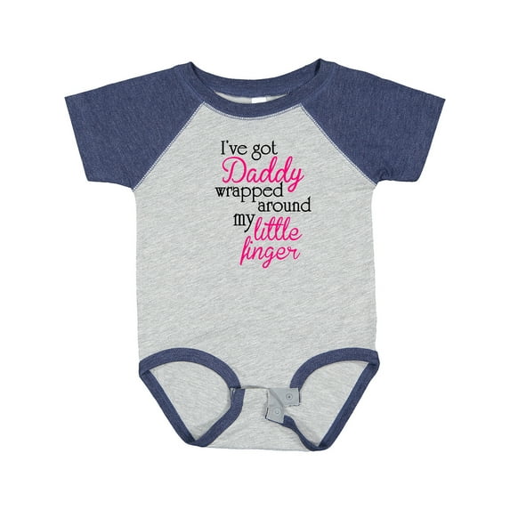 Inktastic I've Got Daddy Wrapped Around My Little Finger Girls Baby Bodysuit