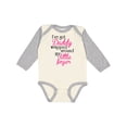 thumbnail image 1 of Inktastic I've Got Daddy Wrapped Around My Little Finger Girls Long Sleeve Baby Bodysuit, 1 of 5