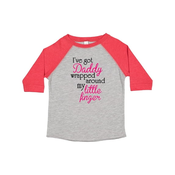 Inktastic I've Got Daddy Wrapped Around My Little Finger Girls Toddler T-Shirt