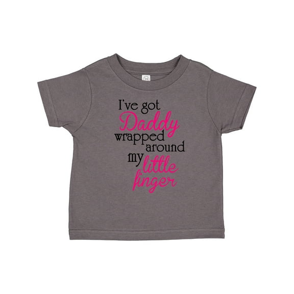 Inktastic I've Got Daddy Wrapped Around My Little Finger Girls Toddler T-Shirt