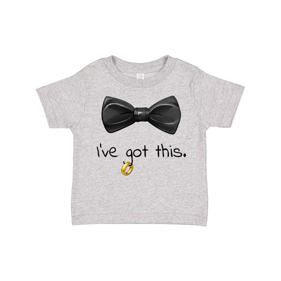 Inktastic I've Got This- Black Bow Tie with Wedding Ring Boys Toddler T-Shirt