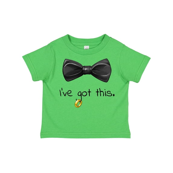 Inktastic I've Got This- Black Bow Tie with Wedding Ring Boys Toddler T-Shirt