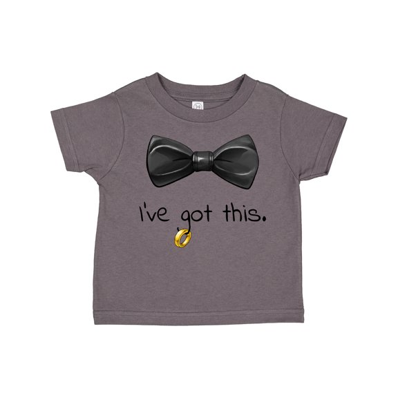 Inktastic I've Got This- Black Bow Tie with Wedding Ring Boys Toddler T-Shirt