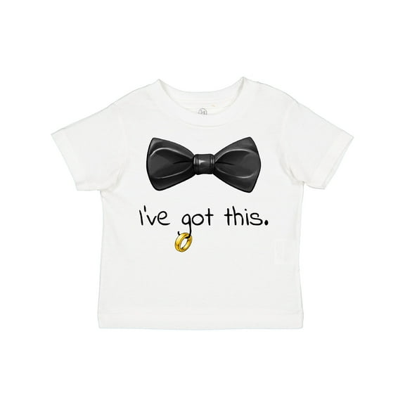 Inktastic I've Got This- Black Bow Tie with Wedding Ring Boys Toddler T-Shirt