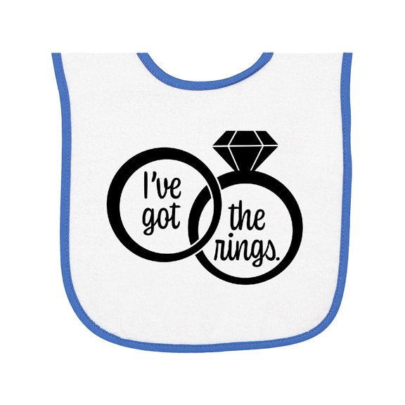 Inktastic I've Got the Rings Ring Bearer Baby Terry Cloth Bib