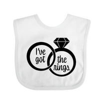 Inktastic I've Got the Rings- Ring Bearer Boys or Girls Baby Bib