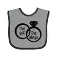 thumbnail image 1 of Inktastic I've Got the Rings- Ring Bearer Boys or Girls Baby Bib, 1 of 4