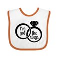 thumbnail image 1 of Inktastic I've Got the Rings- Ring Bearer Boys or Girls Baby Bib, 1 of 4