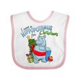 thumbnail image 1 of Inktastic I want a Hippopotamus for Christmas Boys or Girls Baby Bib, 1 of 4