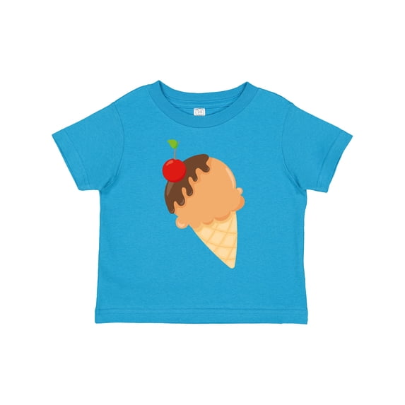 Inktastic Ice Cream Cone, Ice Cream Scoop, Chocolate Ice Cream, Cherry Boys or Girls Toddler T-Shirt