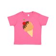 thumbnail image 1 of Inktastic Ice Cream Cone, Ice Cream Scoop, Chocolate Ice Cream, Cherry Boys or Girls Toddler T-Shirt, 1 of 5
