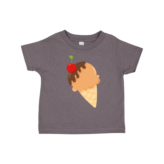 Inktastic Ice Cream Cone, Ice Cream Scoop, Chocolate Ice Cream, Cherry Boys or Girls Toddler T-Shirt