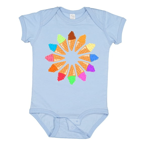Inktastic Ice Cream Cone Starburst Boys or Girls Baby Bodysuit