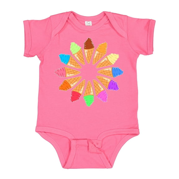 Inktastic Ice Cream Cone Starburst Boys or Girls Baby Bodysuit
