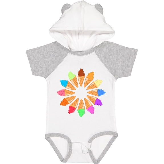 Inktastic Ice Cream Cone Starburst Boys or Girls Baby Bodysuit