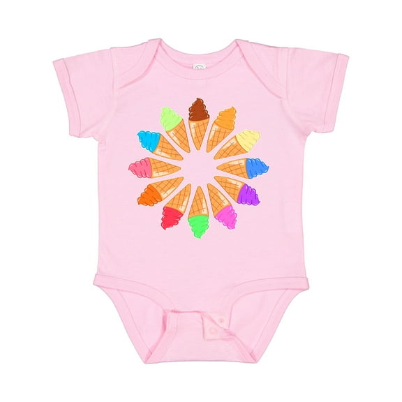 Inktastic Ice Cream Cone Starburst Boys or Girls Baby Bodysuit