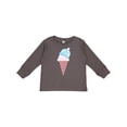 thumbnail image 1 of Inktastic Ice Cream Cone with Heart Boys or Girls Long Sleeve Toddler T-Shirt, 1 of 5