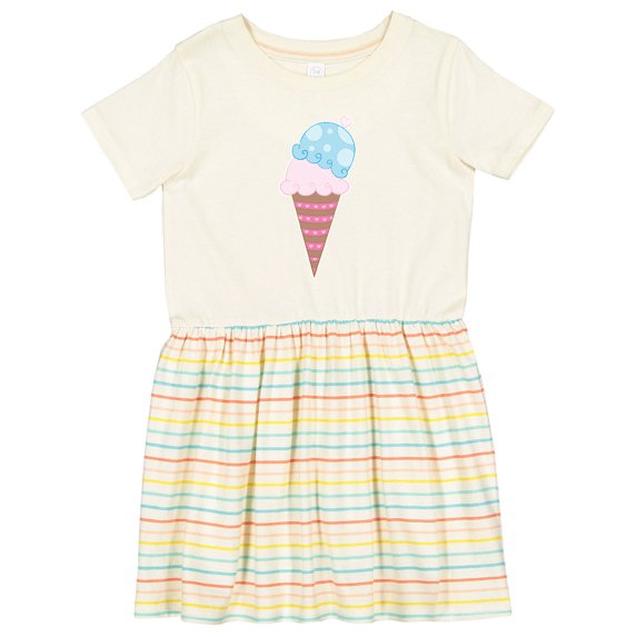 Inktastic Ice Cream Cone with Heart Girls Toddler Dress