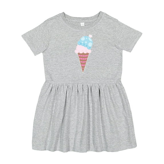Inktastic Ice Cream Cone with Heart Girls Toddler Dress