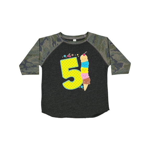 Inktastic Ice Cream Fifth Birthday Blue Boys or Girls Toddler T-Shirt