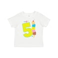 thumbnail image 1 of Inktastic Ice Cream Fifth Birthday Blue Boys or Girls Toddler T-Shirt, 1 of 5