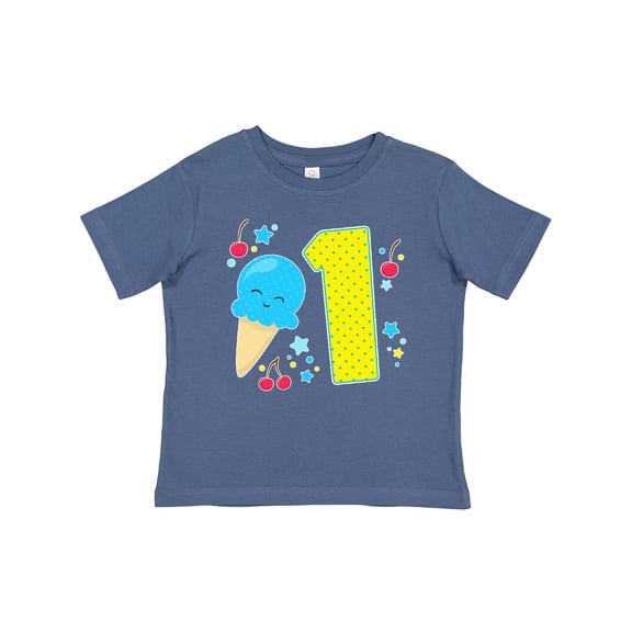 Inktastic Ice Cream First Birthday in Blue Boys or Girls Baby T-Shirt