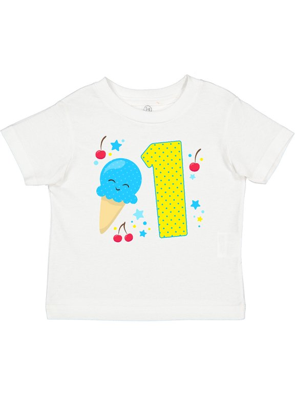 Ice Cream First Birthday in Blue Boys or Girls Baby T-Shirt