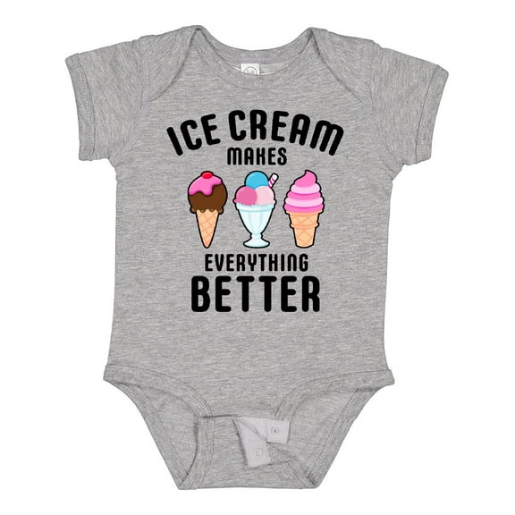 Inktastic Ice Cream Makes Everything Better Boys or Girls Baby Bodysuit