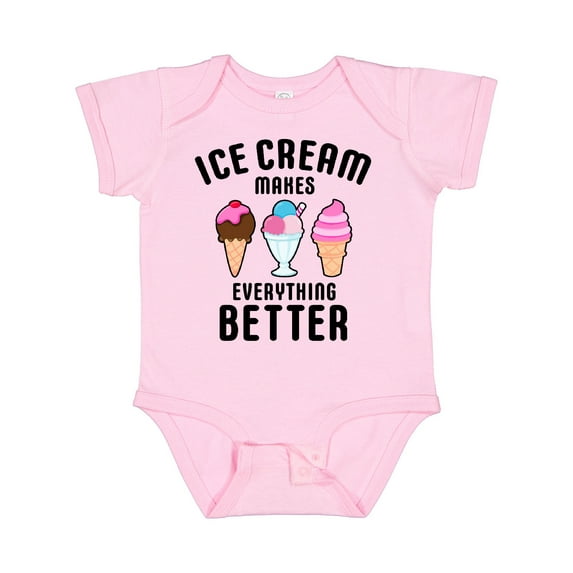 Inktastic Ice Cream Makes Everything Better Boys or Girls Baby Bodysuit