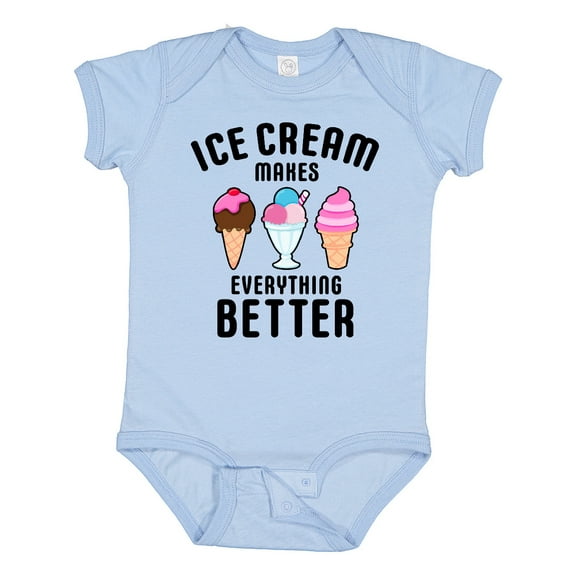 Inktastic Ice Cream Makes Everything Better Boys or Girls Baby Bodysuit