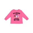thumbnail image 1 of Inktastic Ice Cream Makes Everything Better Boys or Girls Long Sleeve Toddler T-Shirt, 1 of 5