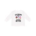 thumbnail image 1 of Inktastic Ice Cream Makes Everything Better Boys or Girls Long Sleeve Toddler T-Shirt, 1 of 5
