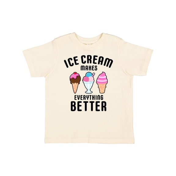 Inktastic Ice Cream Makes Everything Better Boys or Girls Toddler T-Shirt