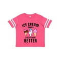 thumbnail image 1 of Inktastic Ice Cream Makes Everything Better Boys or Girls Toddler T-Shirt, 1 of 5
