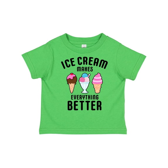 Inktastic Ice Cream Makes Everything Better Boys or Girls Toddler T-Shirt