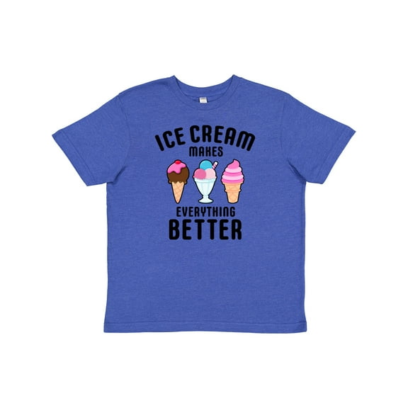 Inktastic Ice Cream Makes Everything Better Youth T-Shirt