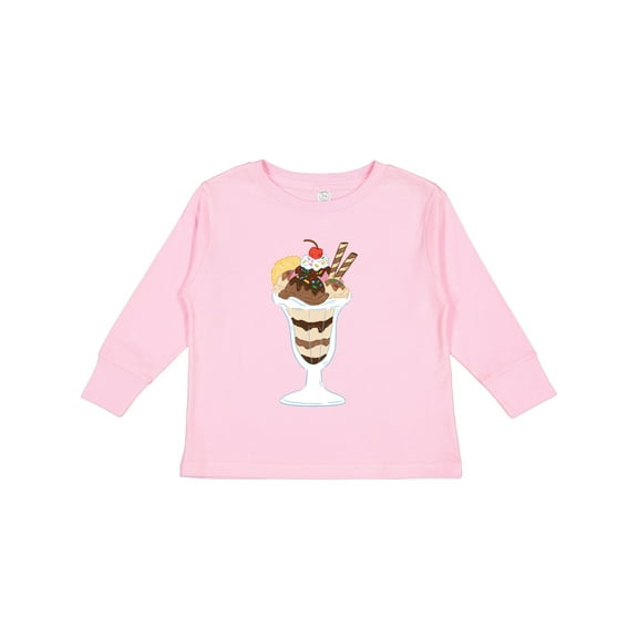 Inktastic Ice Cream Sundae Boys or Girls Long Sleeve Toddler T-Shirt