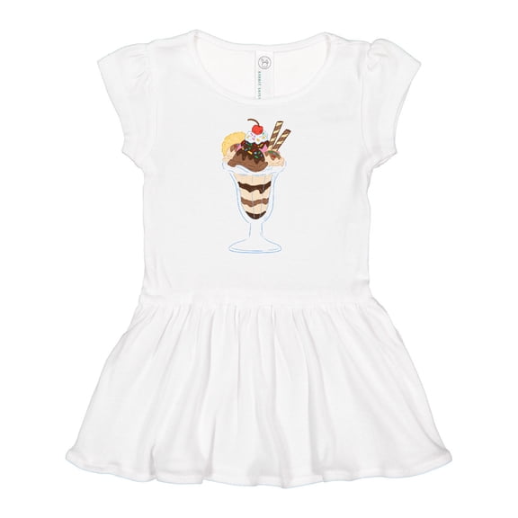 Inktastic Ice Cream Sundae Girls Baby Dress