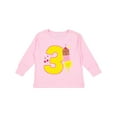 thumbnail image 1 of Inktastic Ice Cream Third Birthday Pink Boys or Girls Long Sleeve Toddler T-Shirt, 1 of 5