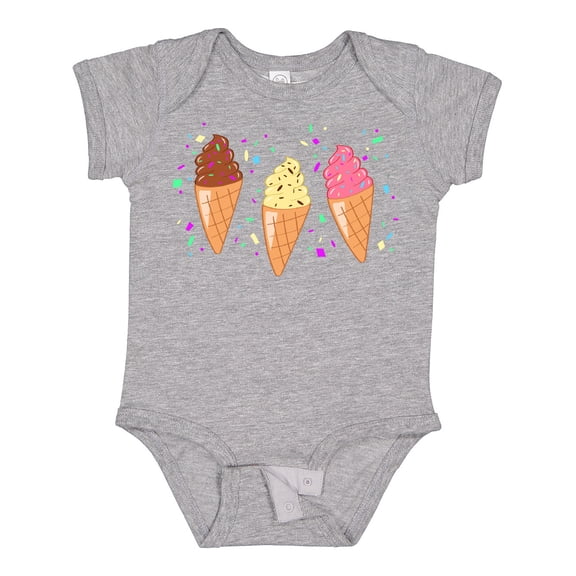 Inktastic Ice Cream Trio with Sprinkles Boys or Girls Baby Bodysuit