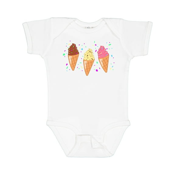 Inktastic Ice Cream Trio with Sprinkles Boys or Girls Baby Bodysuit