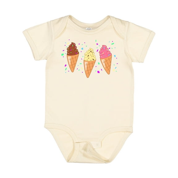 Inktastic Ice Cream Trio with Sprinkles Boys or Girls Baby Bodysuit