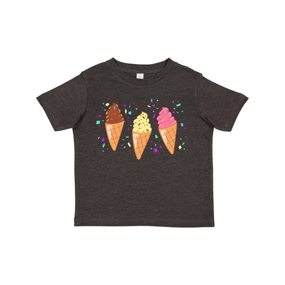 Inktastic Ice Cream Trio with Sprinkles Boys or Girls Toddler T-Shirt