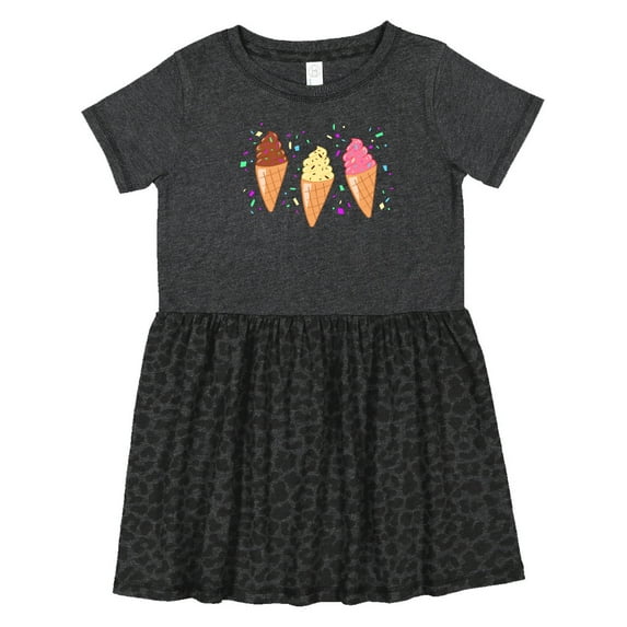 Inktastic Ice Cream Trio with Sprinkles Girls Toddler Dress