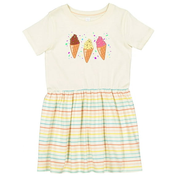 Inktastic Ice Cream Trio with Sprinkles Girls Toddler Dress
