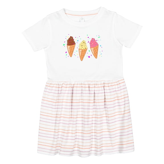 Inktastic Ice Cream Trio with Sprinkles Girls Toddler Dress