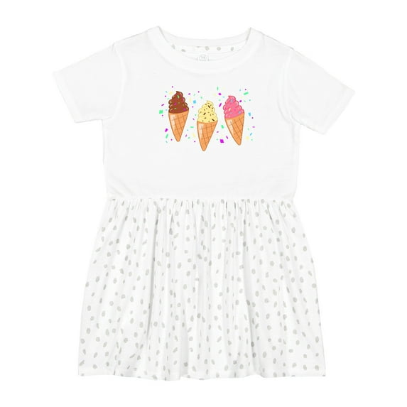 Inktastic Ice Cream Trio with Sprinkles Girls Toddler Dress
