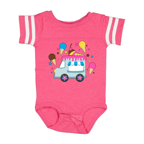 Inktastic Ice Cream Truck with Ice Cream Cones Boys or Girls Baby Bodysuit